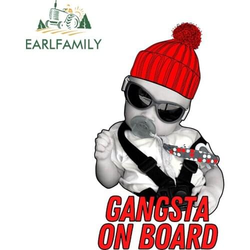 EARLFAMILY 13cm x 7.4cm for Baby On Board Car Stickers Graffiti Decal Surfboard Motorcycle Car Assessoires Sticker Waterproof