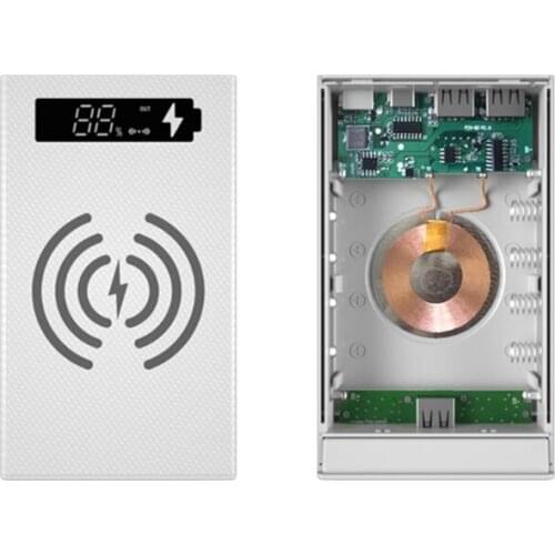 Spliced Combined DIY 18650 Battery Case Power Bank Shell Wireless Charging Box