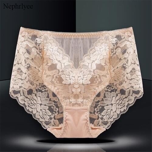 Plus Size High Waist Lace Panties Butt Lift Up Underwear Women Underpants Sexy Briefs Breathable Panties Female Lingerie S00575