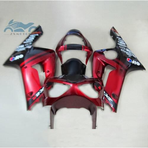 Injection mold fairings kit for KAWASAKI Ninja 2003 2004 ZX6R ABS motor sport fairing ZX 6R 03 04 dark red body repair parts