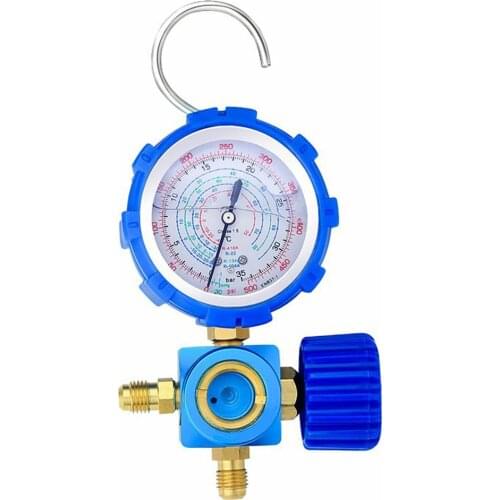 Refrigerant Low Pressure Gauge For R410A / R22 / R134A / R404A Fluoride Oil Meter Valve Fluid Refrigerant Pressure Gauge Tool