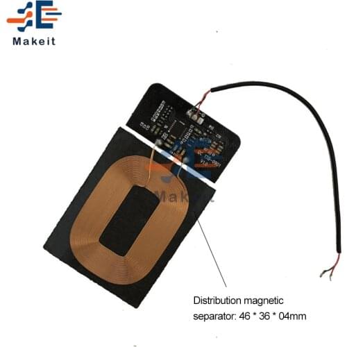 Upgraded TI BQ51013 mini Qi Standard wireless charger receiver module small PCBA coil board universal wireless charging module