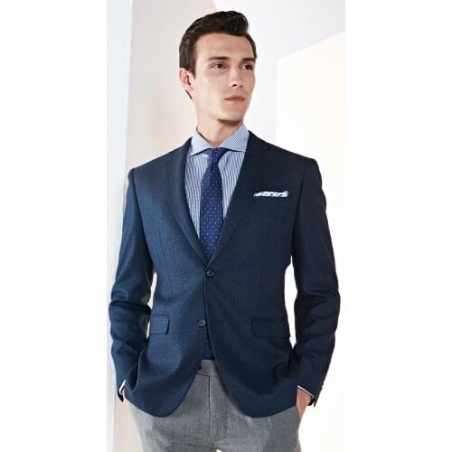 Men blazer 2018 autumn new arrivals small blue plaid smart casual single breasted full sleeve mans clothes slim fit suits jacket