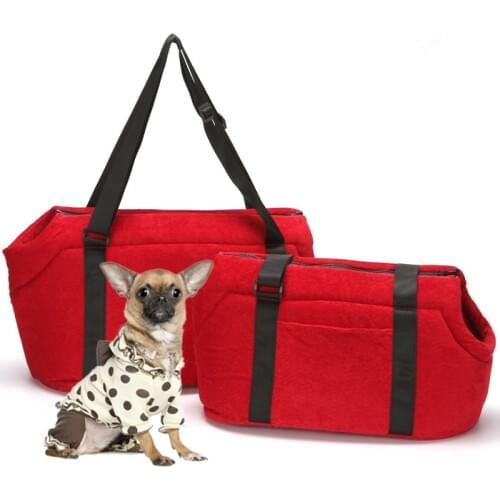 Portable Soft Warm Cotton Dog Cat Shoulder Bag Pet Handbag Comfortable Travel Dog Carrier Bag For Small dog