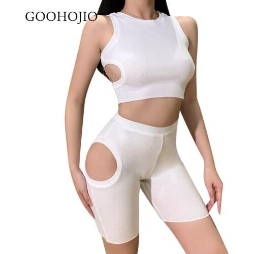 GOOHOJIO 2021 Spring Autumn New Casual Pant Set Women Simplicity Tight Sports Suit Ladies Solid Color High Waist Women Pant Sets