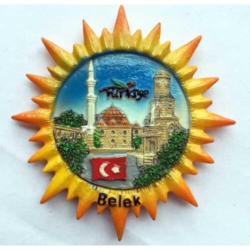 World Landscape Three-Dimensional Decorative Fridge Magnets Turkish Belek Tourism Memorial Magnetic Sticker Collection Souvenir