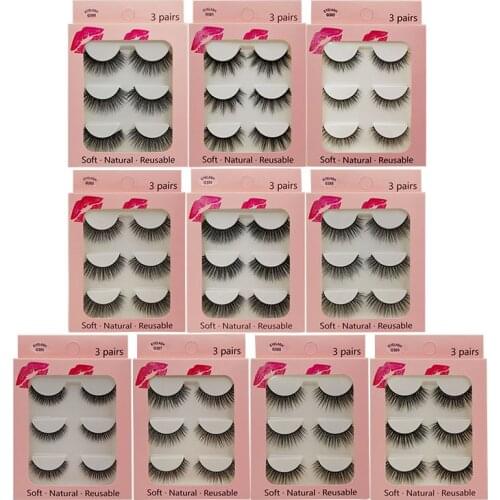 New 5/3/2pairs false eyelashes make up lash natural mink eyelashes handmade dramatic eye lashes for makeup maquiagem mink cilios