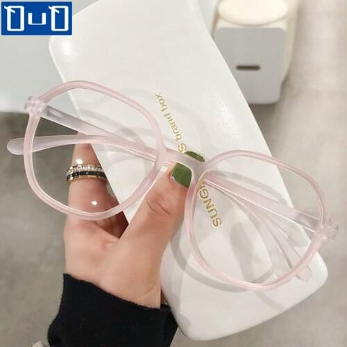 Ultra Light Anti-Blue Light Glasses Women Men Vintage Transparent Polygon Computer Eyeglasses Frame Blue Light Protection