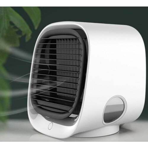 3 Colors Light Mini Portable Air Conditioner Conditioning Humidifier Purifier USB Desktop Air Cooler Fan with Water Tank Home