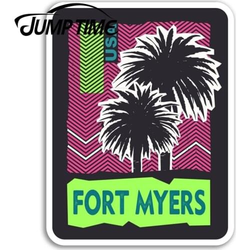 Jump Time Fort Myers Florida Vinyl Stickers USA Sticker Laptop Luggage Decal Decor Window Bumper Waterproof