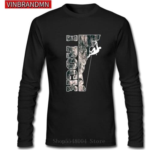 Vintage Rock Climbing Long Sleeve T-Shirt Men Popular Retro Adventure Climber T Shirt Hipster 100% Cotton O-Neck Tshirt Camiseta