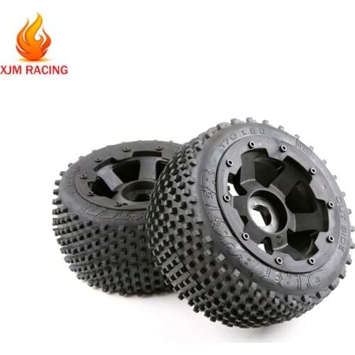 Rear or Front Off-road Wheel Tyres X 2pcs Set for 1/5 Hpi Rofun Baha Rovan Km Mcd Baja 5b Rc Car Racing Toys Parts
