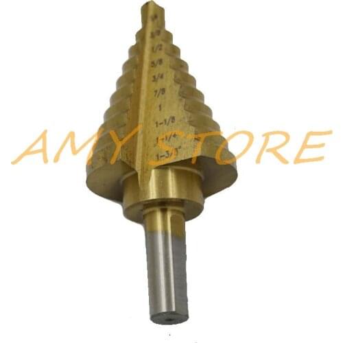 1/4"-1-3/8" TITANIUM STEEL METAL UNI VARIABLE STEPPED DOWN DRILL BIT UNIBIT TOOL