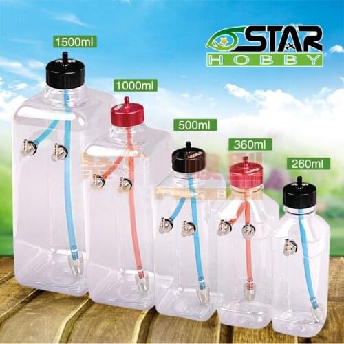 260cc/360cc/500cc/1000cc/1500cc Clear Transparent Plastic Fuel Gas Oil Tank Box for RC Fuel Gas Nitro Helicopter Accessories