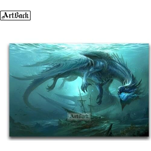 5D Diamond Painting Dragon Animal 3D Diamond Embroidery Full Square 100% Rhinestone Mosaic Cross Stitch Art Home Decor