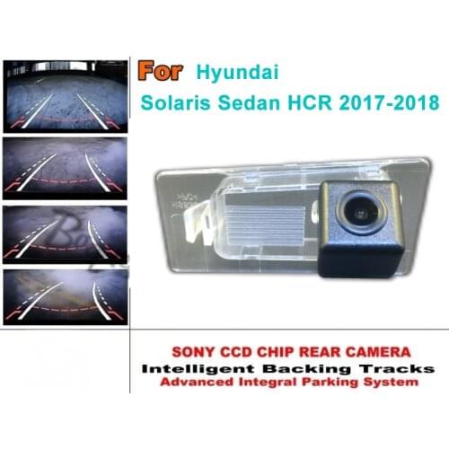 For Hyundai Solaris Sedan HCR 2017-2020 Car Intelligent Parking Tracks Camera HD Back up Reverse Camera / Rear View Camera