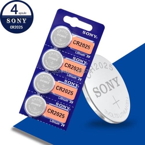 4PCS FOR SONY Original cr2025 Button Cell Batteries cr 2025 ECR2025 DL2025 LM2025 3V Lithium Coin Battery For Watch Calculator