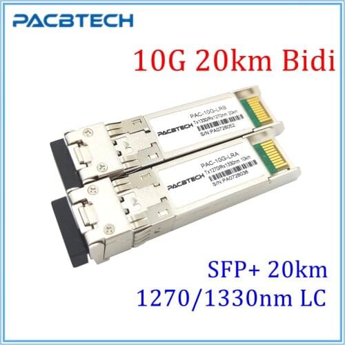 Free Shipping !!! Strong Compatibility Mini GBIC 20km/40km/60km 10G WDM BIDI SFP 1270nm/1330nm DOM LC Connector