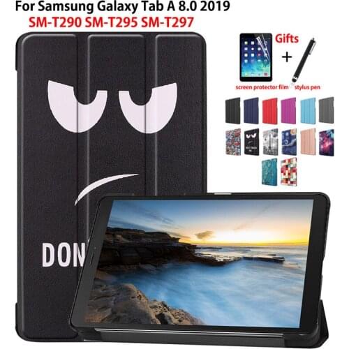 Case For samsung galaxy tab A 8.0 2019 SM-T290 SM-T295 T295 T297 Cover Funda Slim Magnetic Folding Stand Shell Capa +gift