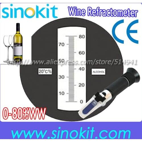 Cheaper 0-80%WW Wine CE Certification hand refractometer RHW-80ATC