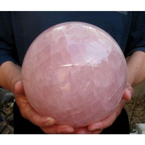 11275g-NATURAL-ROSE-QUARTZ-CRYSTAL-SPHERE-BALL-Healing