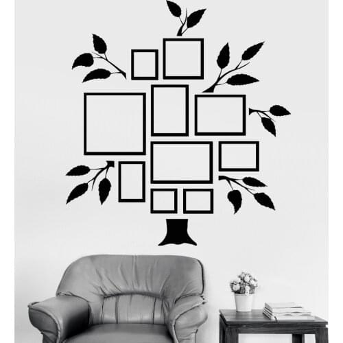 Photo Tree Vinyl Wall Decal Family Tree Frames For Photos Bedrooms Design Wall Stickers Living Room Art Wall DIY Mural New LA908