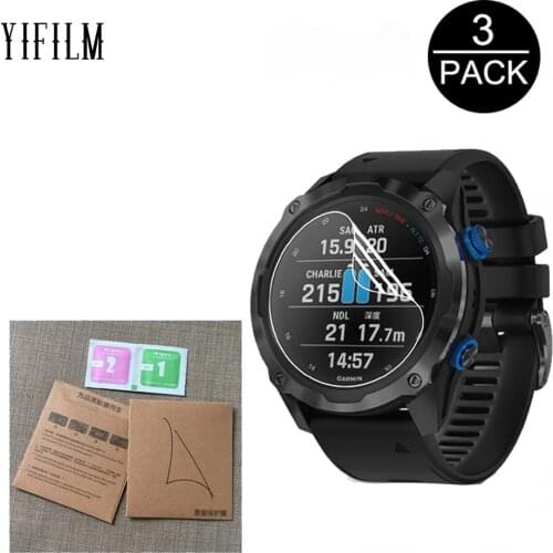 3Pcs Clear Soft TPU Hydrogel Film For Garmin Descent Mk2 Mk2i Full Coverage Screen Protector HD Anti-Scratch LCD Film Not Glass