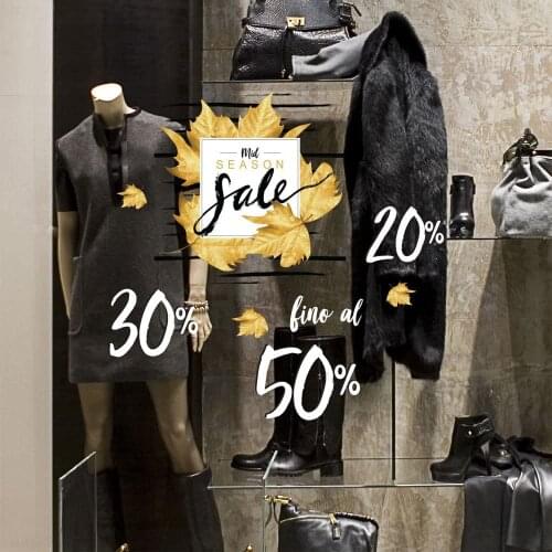 Kina UVMS0027 wall stickers window sticker Mid-Season Autumn Sale-size 35x60 cm-showcases stores, stickers