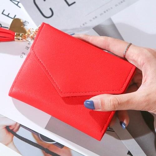 Hot Sale Tassel Womens Wallet Short Coin Purse Wallets Card Holder Ladies Small Wallet Female Mini Clutch Girl Money Bag 2021