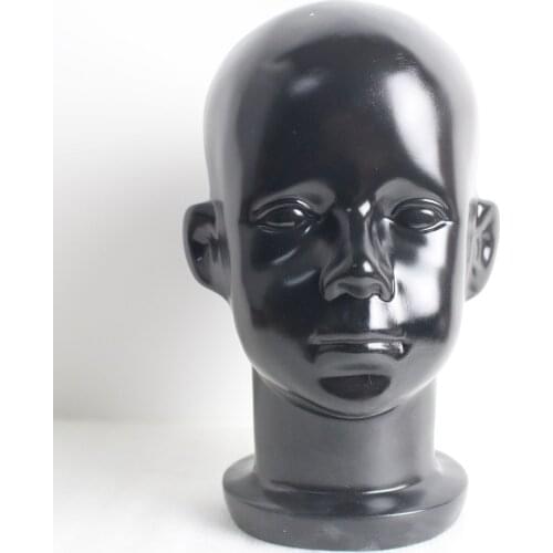 Black Fiberglass Child Children Kid Mannequin Head For Wig And Hat Display