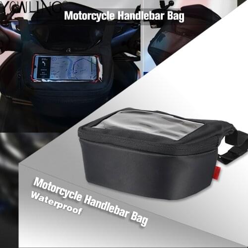 Motorcycle Front Handlebar Fork Storage Bag Scooter Waterproof Navigation Bag Motorcbike Bicycle Bike Tool Carry Bag Waist Bag