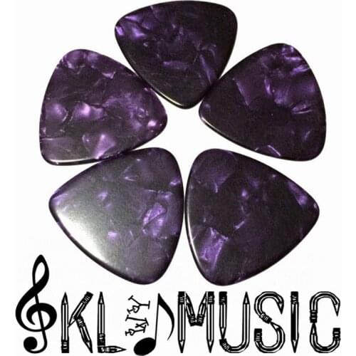 Music parts pearl purple triangular celluloid plain pick/plectrums for guitar pick