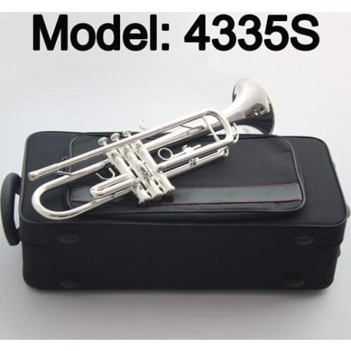 Music Fancier Club Bb Trumpet 4335S Silver Plated Music Instruments Profesional Trumpets Student Included Case Mouthpiece