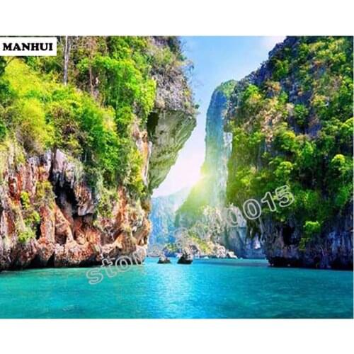 Needlework diamond painting landscape square drill full laid diamond embroidery beadwork pictures home decor BCD019