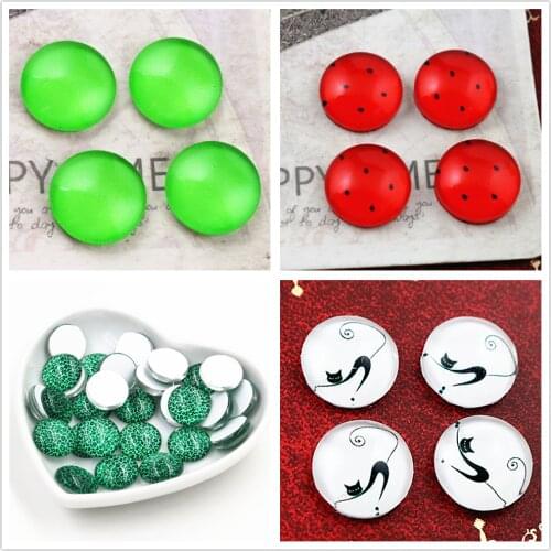 New Fashion 20pcs/Lot 12mm Eye color series Handmade Glass Cabochons Pattern Domed Jewelry Accessories Supplie