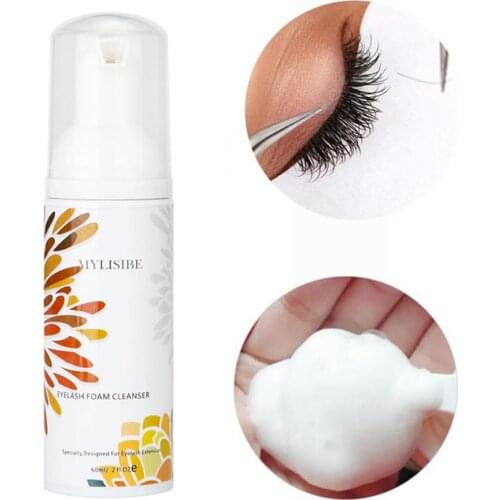 60ml Eyelashes Cleaning Foam Mousse Lash Extension Cleanser No Stimulation Shampoo No Stimulation Lash Cleaning Eyelashes Foam