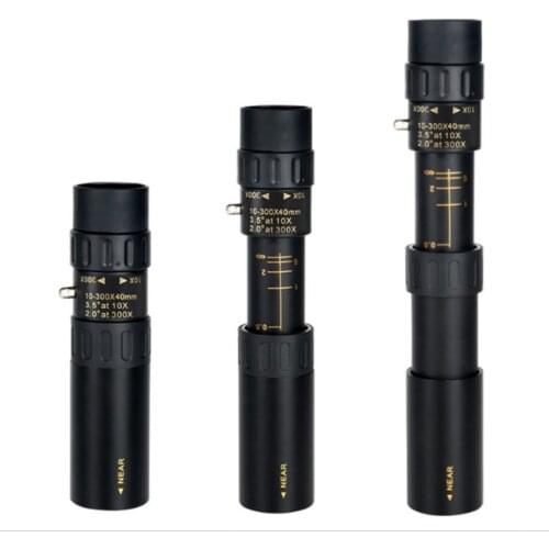 10-300x40 Professional Monocular Telescope HD Powerful Portable Binoculars Zoom High Quality BAK4-Prism Waterproof for Camping