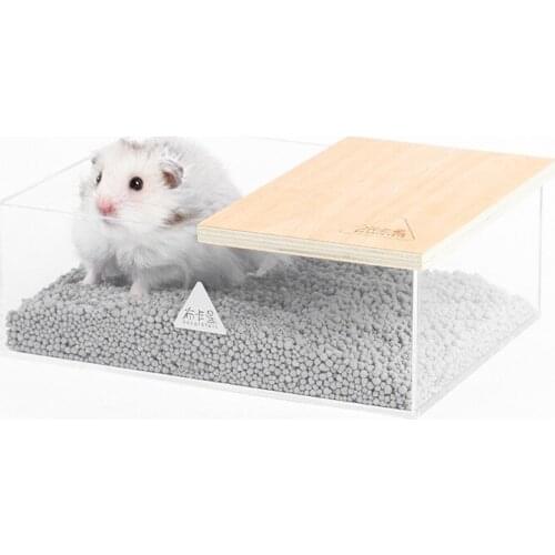 Transparent Acrylic Hamster Sand Basin Hamster Toilet Chipmunk Golden Bear Small Animal Sand Basin Hamster Accessories