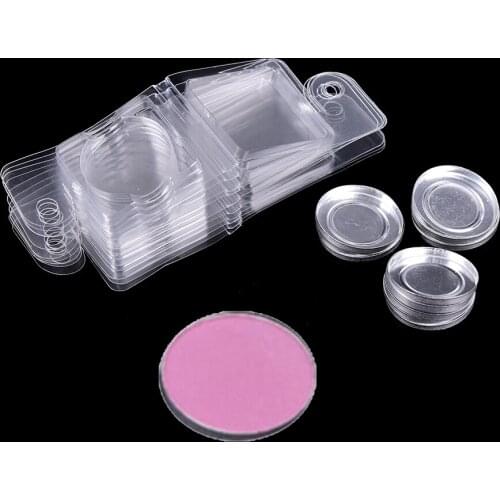 10pcs/lot 10X26.5mm Empty Plastic Eyeshadow Powder Case DIY Clear Lip Rouge Subpackage Small Sample Packing Case for Blush