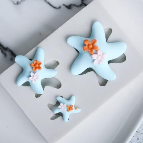 Cartoon Starfish Silicone Mold Fondant Mould Cake Decorating Tools Chocolate Gumpaste Mold, Sugarcraft, Kitchen Accessories