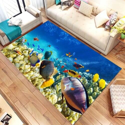 Modern Rug, Area Rug, 3d Print Carpet, Non Slip Flor Carpet, Kids Room Rugs, Awesome Rugs, Aquarium 2 Pattern Carpet