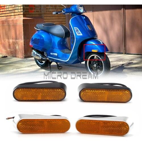 Mini LED Motorcycle Side Turn Signals Indicator Blinker Light For Piaggio Vespa GTS 300 Sprint 150 Primavera 150 Front Rear Lamp