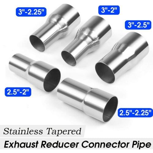 Universal Exhaust Reducer Connector Car Exhaust Rear Tail Tube Pipe Tip Trim Muffler 2.5"-2" 2.5"-2.25" 3"-2" 3"-2.25" 3"-2.5"