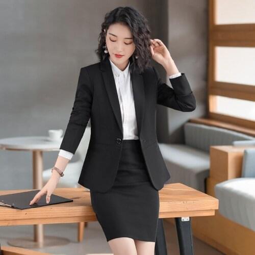 High quality womens pants suit professional suit jacket feminine 2020 fall casual blazer Female Job interview outfit Two-piece