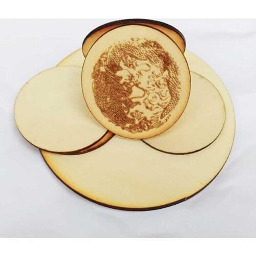 10pcs 2cm Thcikness Natural Solid Wood Plate Round DIY Wood Board Handmade Painting Welding Solder Material Home Decoration Kits