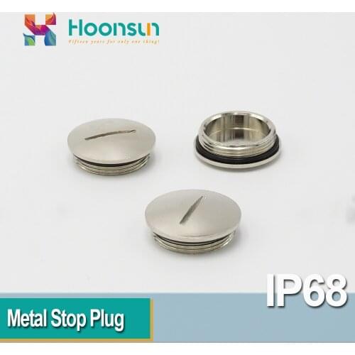 10 PCS/lot M8 M10 M12 M16 M18 Metal Stop Plug Dustproof Waterproof IP68 Nickel Plated Brass