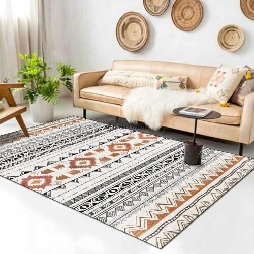 200*300cm fashion bohemian geometric ethnic style black and white brown living room bedroom bedside carpet floor mats