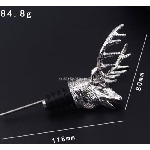 200pcs Deer Head Wine Stopper Wine Server Wine Bottle Cork Pourer Stopper Deer Stag Wine Pourer Aerator Wholesale
