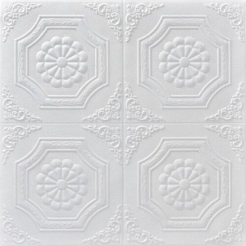 3D Stereo Wall Stickers Self-adhesive Wallpaper Ceiling Stickers TV Background Foam Wallpaper For Living Kids Room Decoration