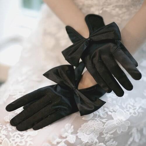 5pc / Lot sweat white black ivory finger fashion bridal wedding gloves dancing party women performance gloves free shipping